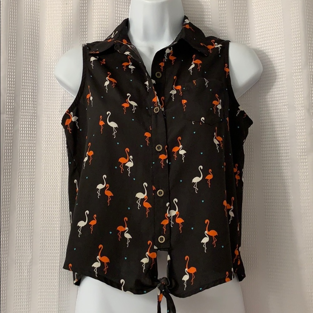 Mia Chica flamingo blouse